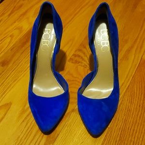 BCBG Blue Suede Heels
